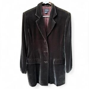 Dark Green J Peterman Co Rayon and Silk Blazer